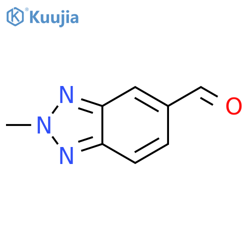 2-methyl-2H-1,2,3-benzotriazole-5-carbaldehyde structure