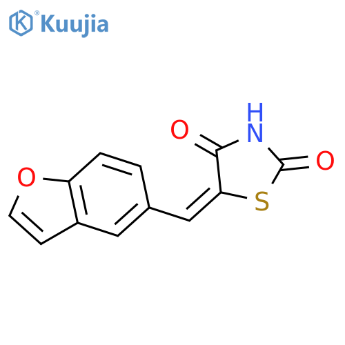 2,4-Thiazolidinedione, 5-(5-benzofuranylmethylene)- structure