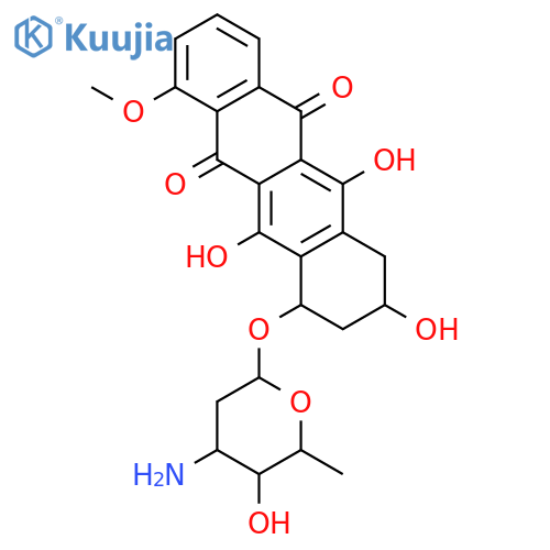 5,12-Naphthacenedione,10-[(3-amino-2,3,6-trideoxy-a-L-lyxo-hexopyranosyl)oxy]-7,8,9,10-tetrahydro-6,8,11-trihydroxy-1-methoxy-,(8S,10S)- (9CI) structure