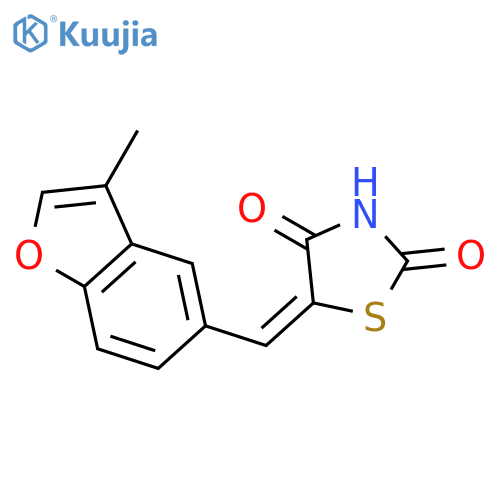 2,4-Thiazolidinedione, 5-[(3-methyl-5-benzofuranyl)methylene]- structure