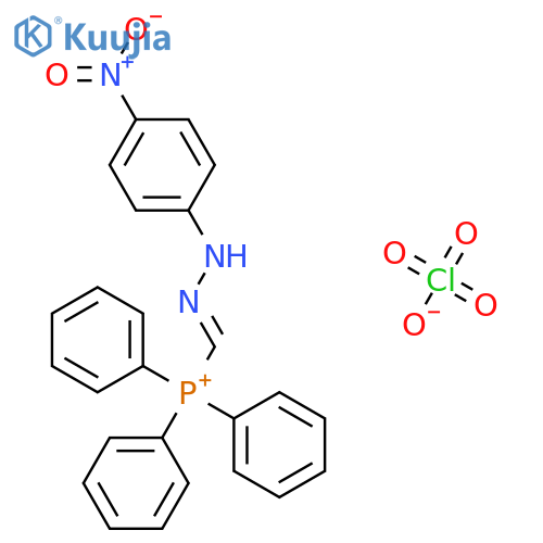 PHOSPHONIUM, [[(4-NITROPHENYL)HYDRAZONO]METHYL]TRIPHENYL-, PERCHLORATE structure
