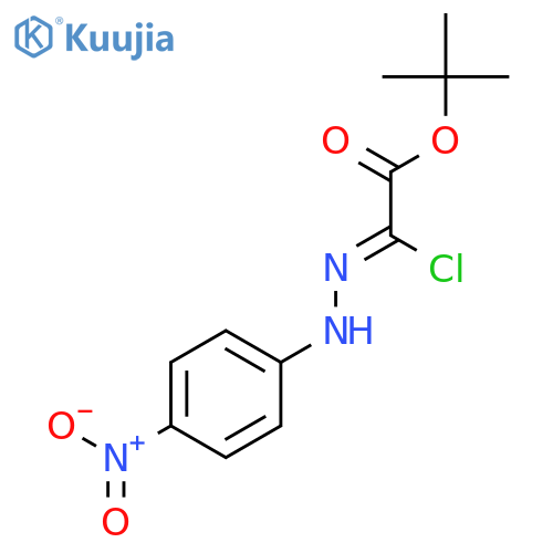ACETIC ACID, CHLORO[(4-NITROPHENYL)HYDRAZONO]-, 1,1-DIMETHYLETHYL ESTER structure