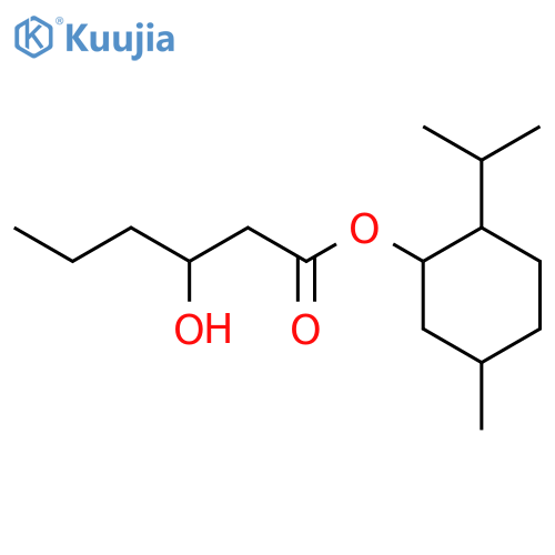 Hexanoic acid, 3-hydroxy-, 5-methyl-2-(1-methylethyl)cyclohexyl ester structure