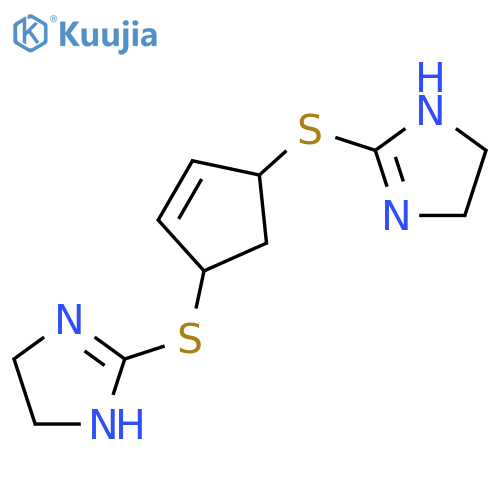 1H-Imidazole, 2,2'-[4-cyclopentene-1,3-diylbis(thio)]bis[4,5-dihydro- structure