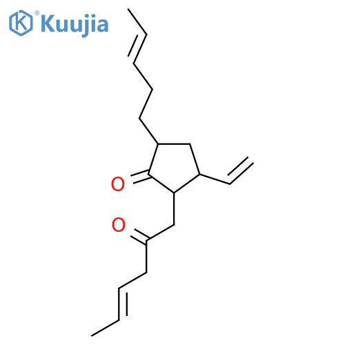 CYCLOPENTANONE, 3-ETHENYL-2-(2-OXO-4-HEXENYL)-5-(3-PENTENYL)- structure