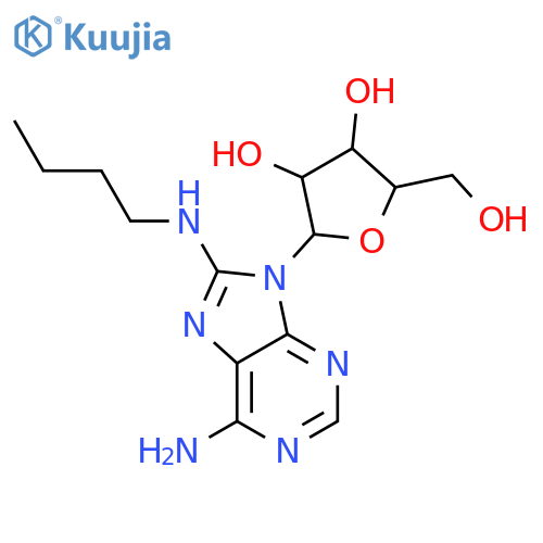 9H-Purine-6,8-diamine,9-b-D-arabinofuranosyl-N8-butyl- structure