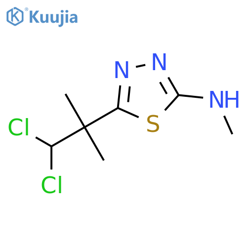 1,3,4-Thiadiazol-2-amine, 5-(2,2-dichloro-1,1-dimethylethyl)-N-methyl- structure