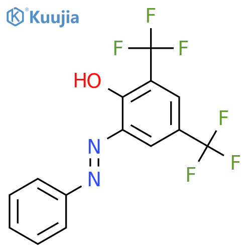 PHENOL, 2-(PHENYLAZO)-4,6-BIS(TRIFLUOROMETHYL)- structure