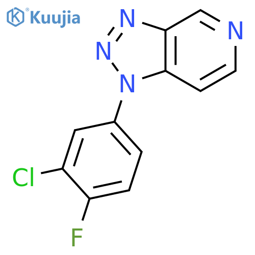 1H-1,2,3-TRIAZOLO[4,5-C]PYRIDINE, 1-(3-CHLORO-4-FLUOROPHENYL)- structure