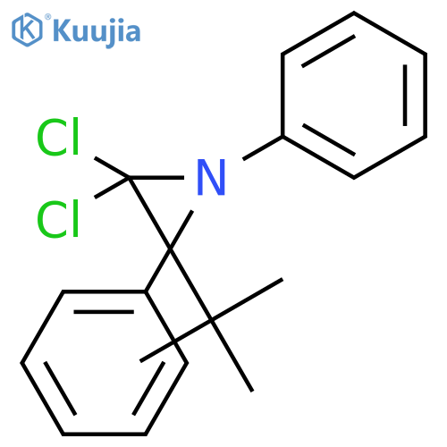 Aziridine, 2,2-dichloro-3-(1,1-dimethylethyl)-1,3-diphenyl- structure