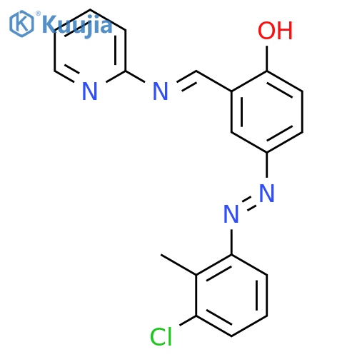 PHENOL, 4-[(3-CHLORO-2-METHYLPHENYL)AZO]-2-[(2-PYRIDINYLIMINO)METHYL]- structure