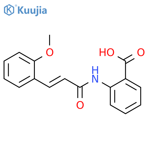 Benzoic acid, 2-[[3-(2-methoxyphenyl)-1-oxo-2-propenyl]amino]- structure