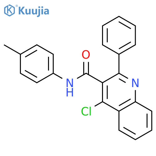 3-QUINOLINECARBOXAMIDE, 4-CHLORO-N-(4-METHYLPHENYL)-2-PHENYL- structure