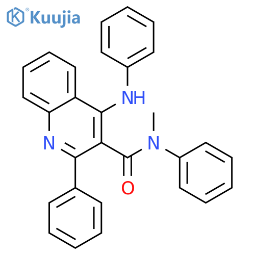 3-Quinolinecarboxamide, N-methyl-N,2-diphenyl-4-(phenylamino)- structure