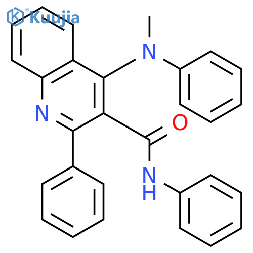 3-QUINOLINECARBOXAMIDE, 4-(METHYLPHENYLAMINO)-N,2-DIPHENYL- structure