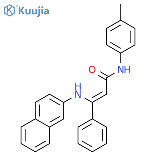 2-PROPENAMIDE, N-(4-METHYLPHENYL)-3-(2-NAPHTHALENYLAMINO)-3-PHENYL- structure