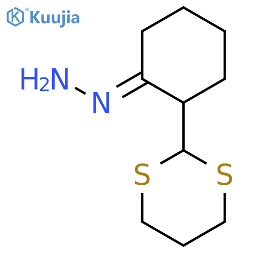 CYCLOHEXANONE, 2-(1,3-DITHIAN-2-YL)-, HYDRAZONE structure