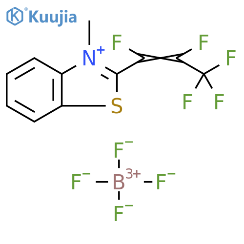 Benzothiazolium, 3-methyl-2-(1,2,3,3,3-pentafluoro-1-propen-1-yl)-, tetrafluoroborate(1-) (1:1) structure