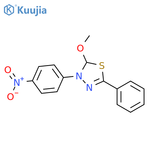 1,3,4-Thiadiazole, 2,3-dihydro-2-methoxy-3-(4-nitrophenyl)-5-phenyl- structure