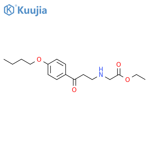 Glycine, N-[3-(4-butoxyphenyl)-3-oxopropyl]-, ethyl ester structure