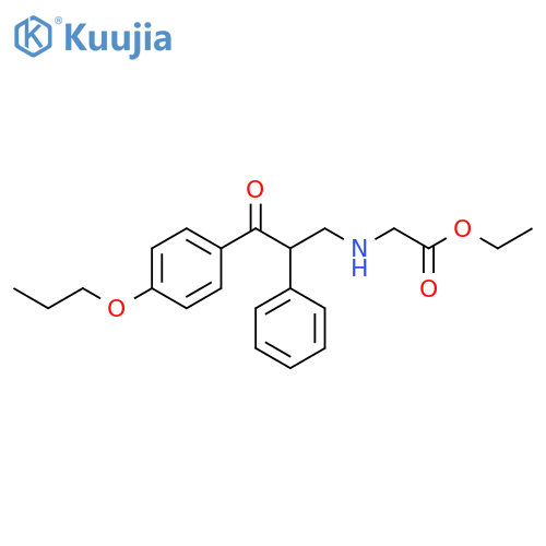 Glycine, N-[3-oxo-2-phenyl-3-(4-propoxyphenyl)propyl]-, ethyl ester structure