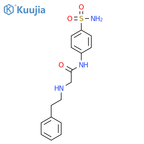 ACETAMIDE, N-[4-(AMINOSULFONYL)PHENYL]-2-[(2-PHENYLETHYL)AMINO]- structure