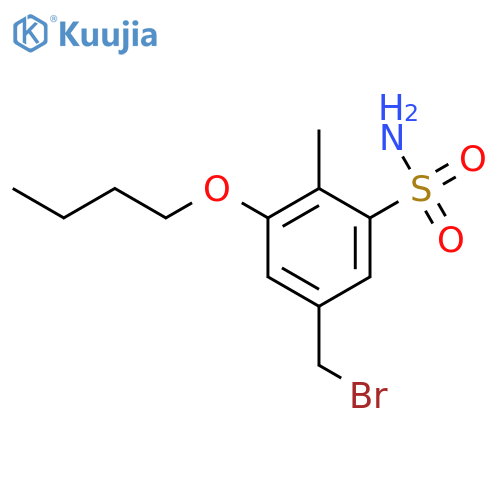 BENZENESULFONAMIDE, 5-(BROMOMETHYL)-3-BUTOXY-2-METHYL- structure