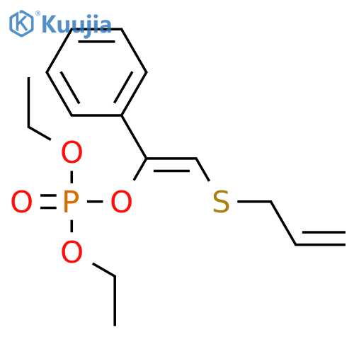 Phosphoric acid, diethyl 1-phenyl-2-(2-propenylthio)ethenyl ester structure