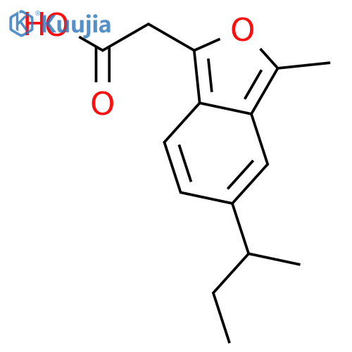 2-BENZOFURANACETIC ACID, 3-METHYL-5-(1-METHYLPROPYL)- structure