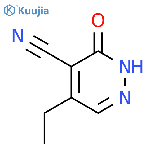 4-PYRIDAZINECARBONITRILE, 5-ETHYL-2,3-DIHYDRO-3-OXO- structure