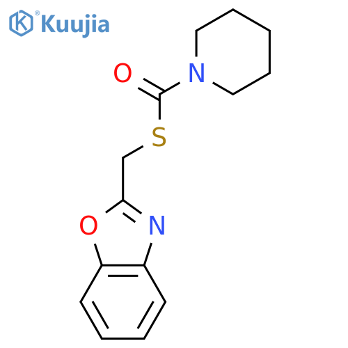 1-Piperidinecarbothioic acid, S-(2-benzoxazolylmethyl) ester structure