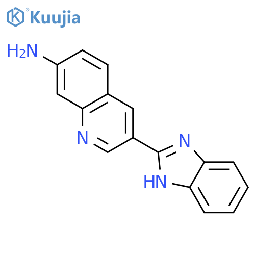 7-QUINOLINAMINE, 3-(1H-BENZIMIDAZOL-2-YL)- structure