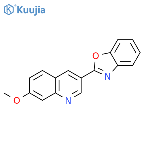 QUINOLINE, 3-(2-BENZOXAZOLYL)-7-METHOXY- structure