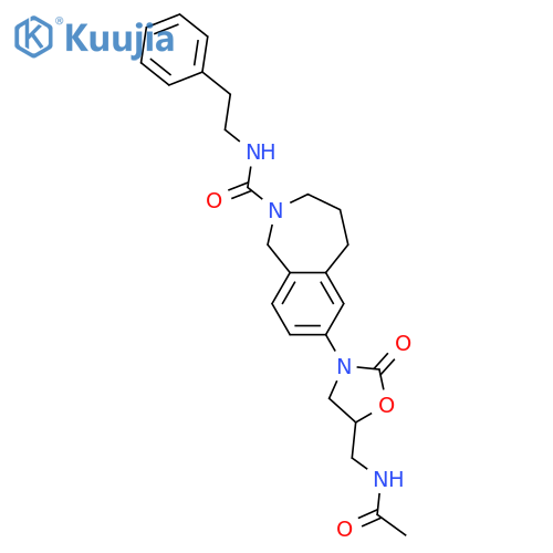 2H-2-Benzazepine-2-carboxamide,7-[(5S)-5-[(acetylamino)methyl]-2-oxo-3-oxazolidinyl]-1,3,4,5-tetrahydro-N-(2-phenylethyl)- structure