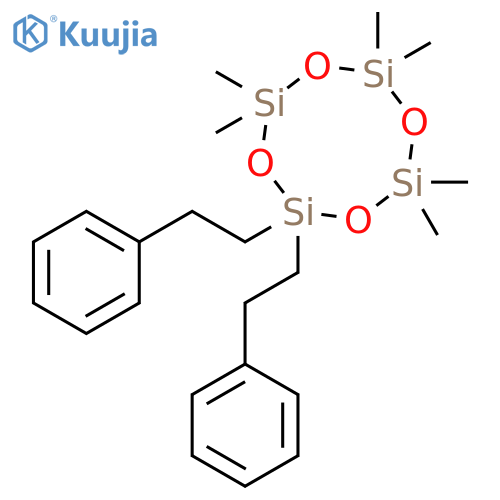 CYCLOTETRASILOXANE, HEXAMETHYLBIS(2-PHENYLETHYL)- structure