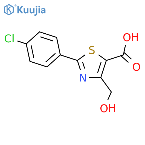 5-Thiazolecarboxylic acid, 2-(4-chlorophenyl)-4-(hydroxymethyl)- structure