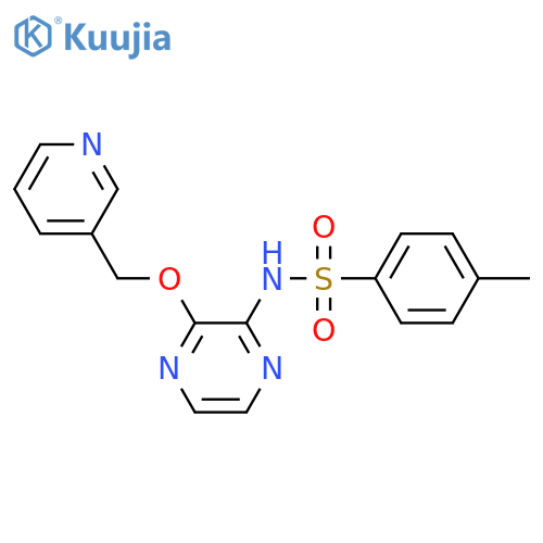 Benzenesulfonamide, 4-methyl-N-[3-(3-pyridinylmethoxy)pyrazinyl]- structure