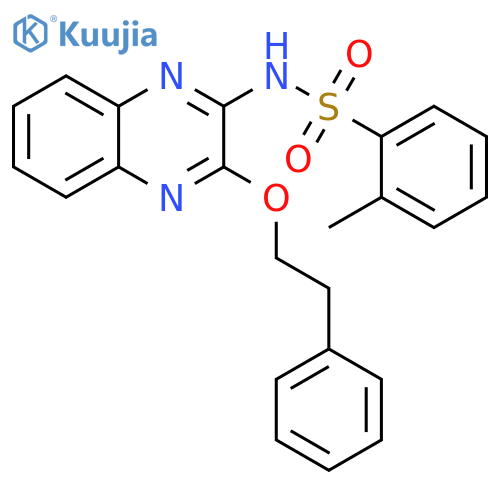 Benzenesulfonamide, 2-methyl-N-[3-(2-phenylethoxy)-2-quinoxalinyl]- structure