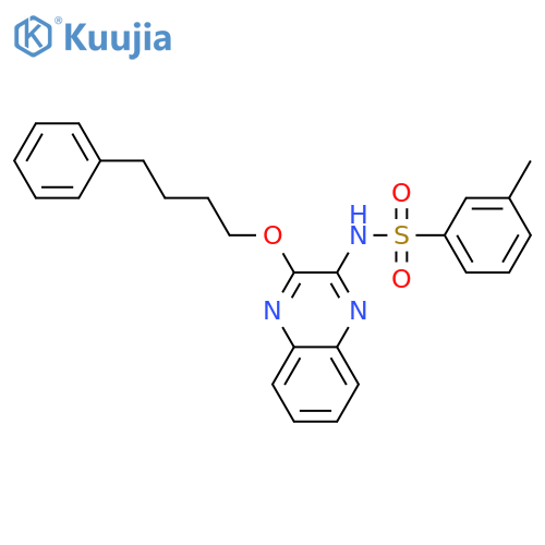 Benzenesulfonamide, 3-methyl-N-[3-(4-phenylbutoxy)-2-quinoxalinyl]- structure