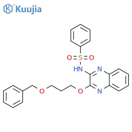 Benzenesulfonamide, N-[3-[3-(phenylmethoxy)propoxy]-2-quinoxalinyl]- structure