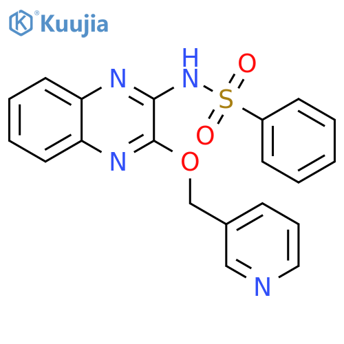 Benzenesulfonamide, N-[3-(3-pyridinylmethoxy)-2-quinoxalinyl]- structure