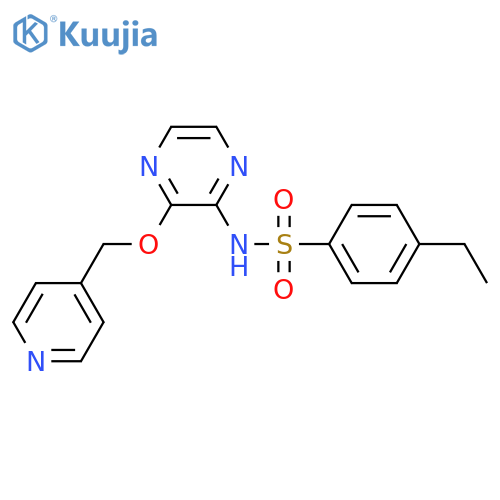 Benzenesulfonamide, 4-ethyl-N-[3-(4-pyridinylmethoxy)pyrazinyl]- structure