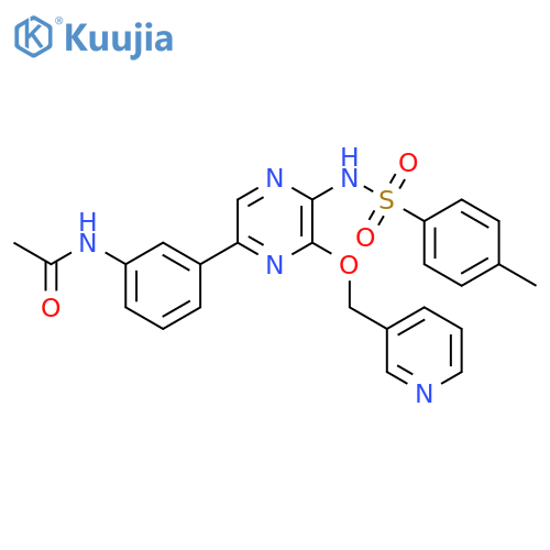 Acetamide,N-[3-[5-[[(4-methylphenyl)sulfonyl]amino]-6-(3-pyridinylmethoxy)pyrazinyl]phenyl]- structure