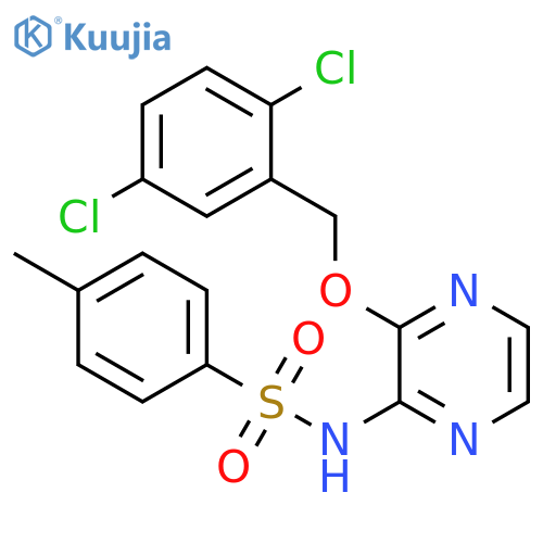 Benzenesulfonamide,N-[3-[(2,5-dichlorophenyl)methoxy]pyrazinyl]-4-methyl- structure