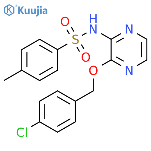 Benzenesulfonamide,N-[3-[(4-chlorophenyl)methoxy]pyrazinyl]-4-methyl- structure