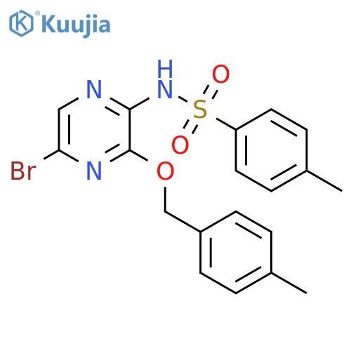 Benzenesulfonamide,N-[5-bromo-3-[(4-methylphenyl)methoxy]pyrazinyl]-4-methyl- structure