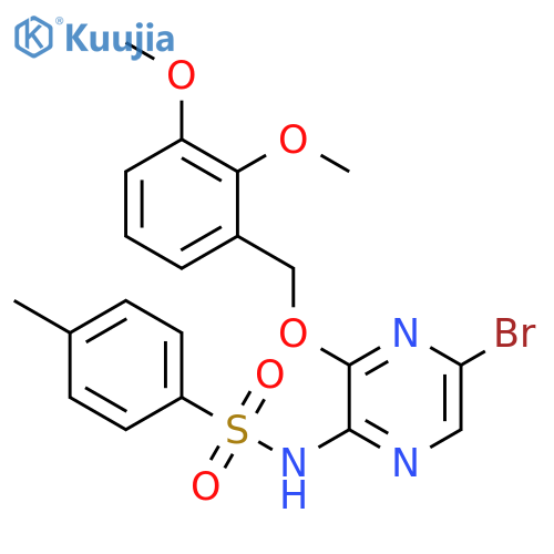Benzenesulfonamide,N-[5-bromo-3-[(2,3-dimethoxyphenyl)methoxy]pyrazinyl]-4-methyl- structure