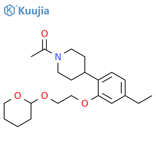 Piperidine,1-acetyl-4-[4-ethyl-2-[2-[(tetrahydro-2H-pyran-2-yl)oxy]ethoxy]phenyl]- structure