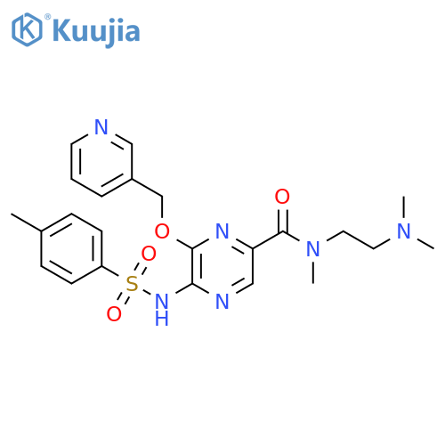 Pyrazinecarboxamide,N-[2-(dimethylamino)ethyl]-N-methyl-5-[[(4-methylphenyl)sulfonyl]amino]-6-(3-pyridinylmethoxy)- structure