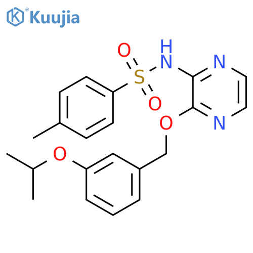 Benzenesulfonamide,4-methyl-N-[3-[[3-(1-methylethoxy)phenyl]methoxy]pyrazinyl]- structure